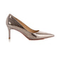 Cracked Effect Pointed Toe Pumps