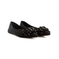 Satin Flats with Gem Cluster Design
