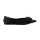 Satin Flats with Gem Cluster Design