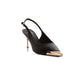 Patent Slingbacks with Gold Cap Toe