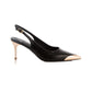 Patent Slingbacks with Gold Cap Toe