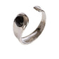 Bold Cuff Bracelet with Black Teardrop Stone Accent