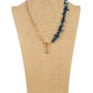 Modern Asymmetrical Beaded Pendant Necklace