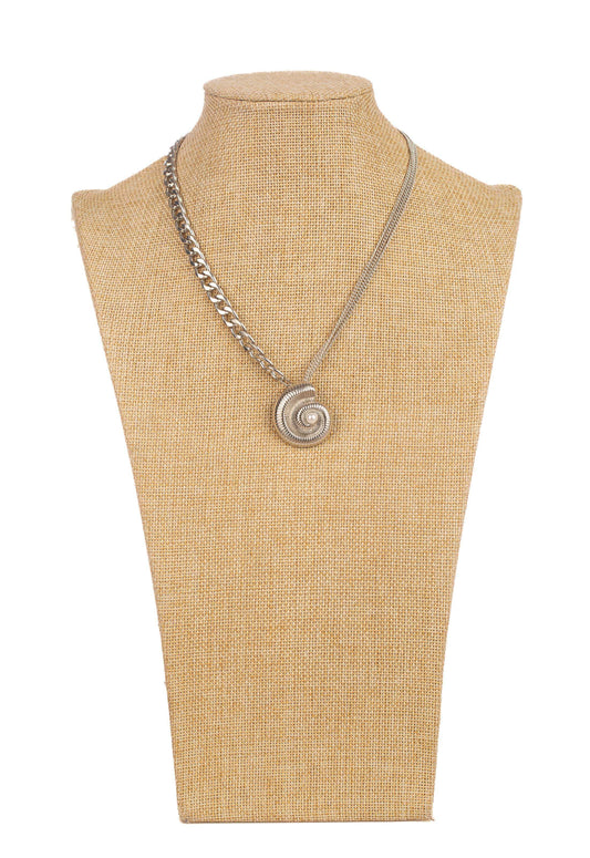 Stylish Spiral Pendant Chain Necklace