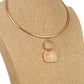 Contemporary Geometric Pendant Choker Necklace