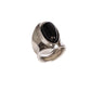 Statement Ring with Black Stone Accent