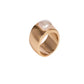 Square Pearl Accent Gold Ring Design