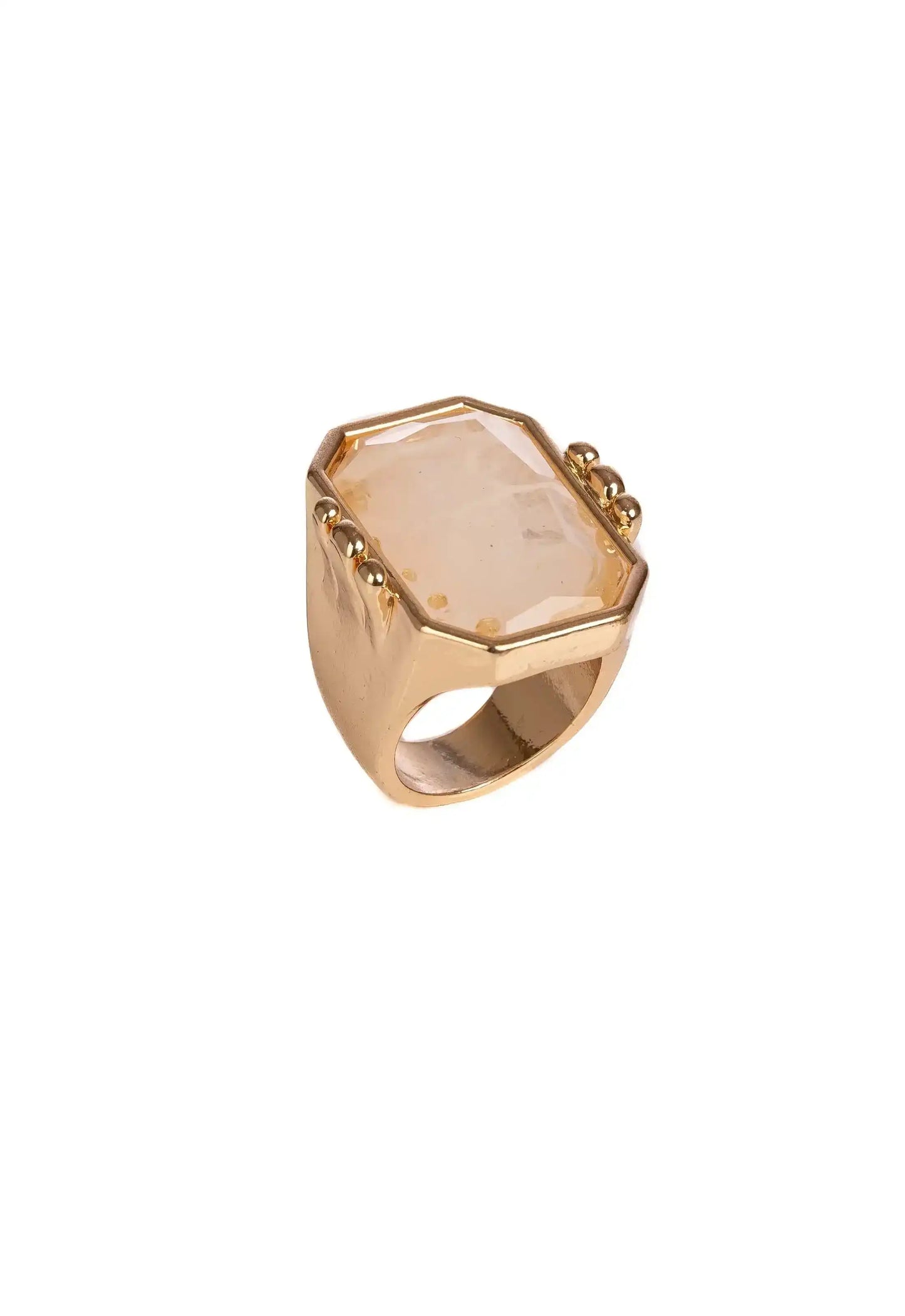 Statement Ring with Rectangular Stone Accent