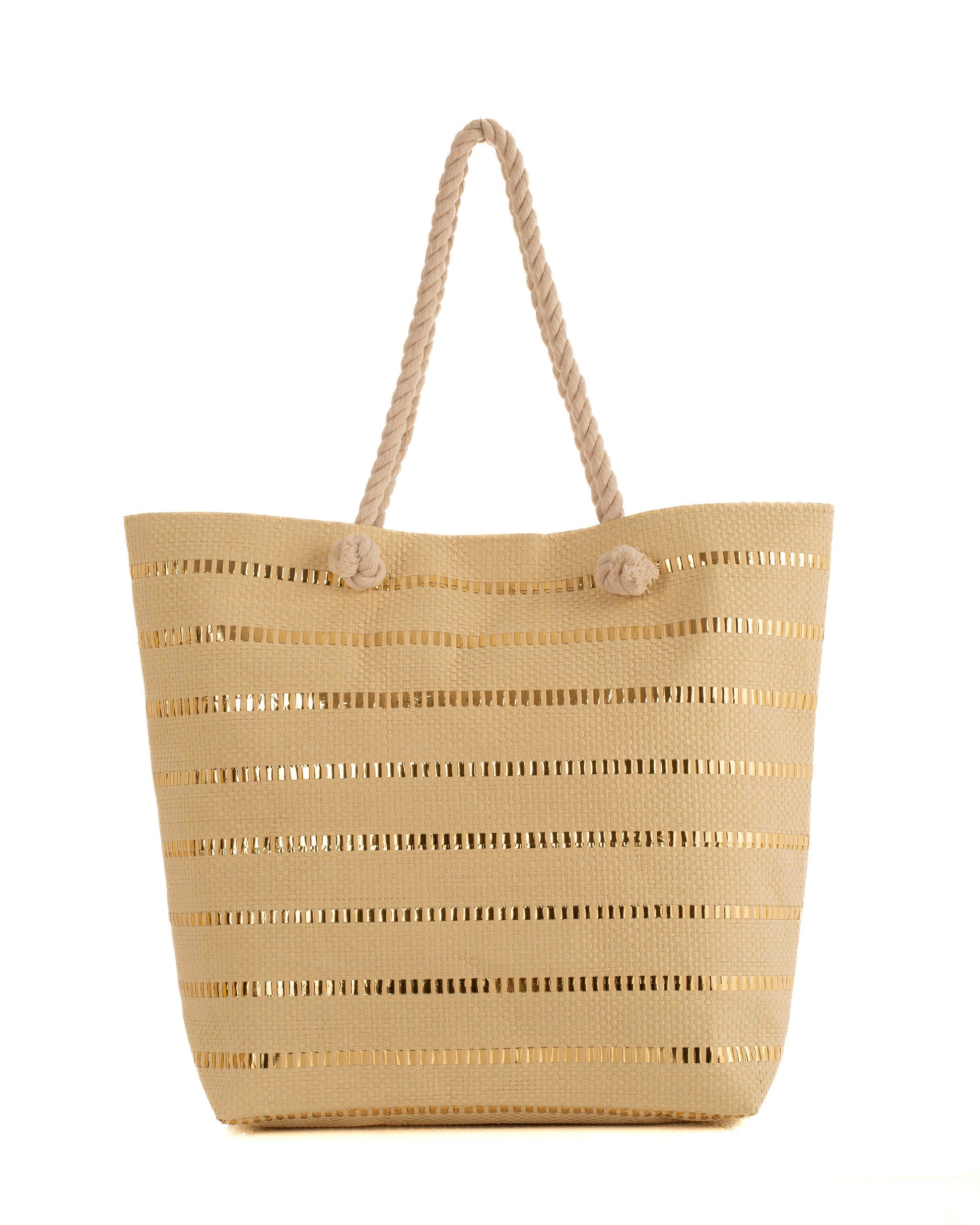 Fashionable Tote Bag with Shiny Accents