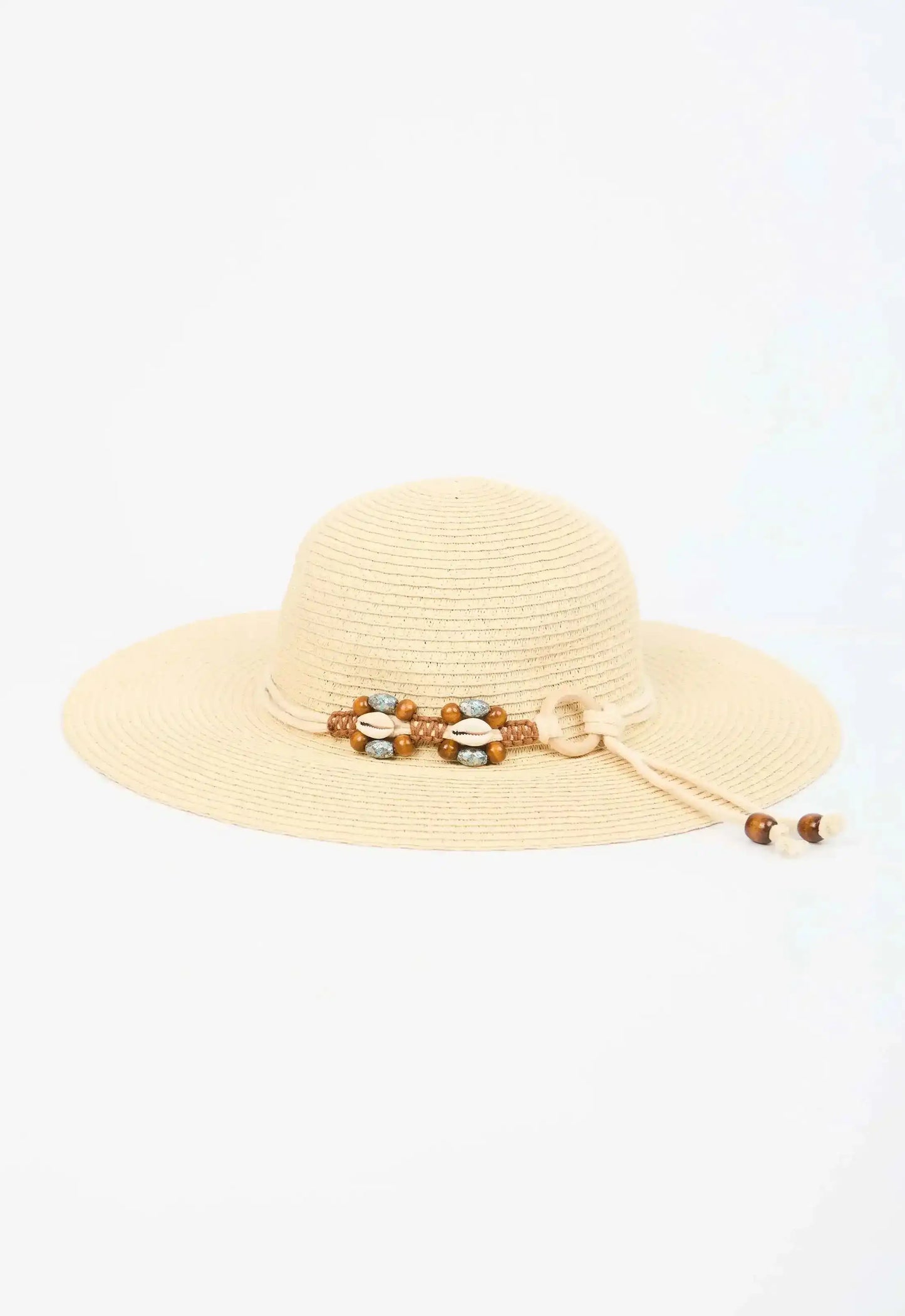 Handcrafted Beaded Straw Sun Hat