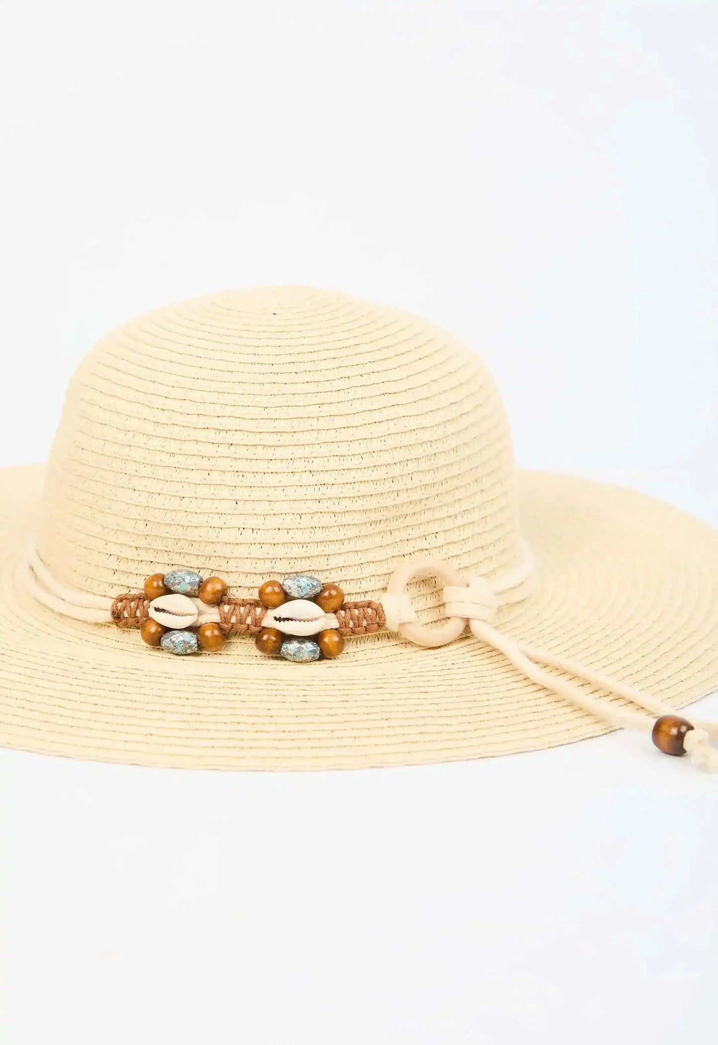 Handcrafted Beaded Straw Sun Hat