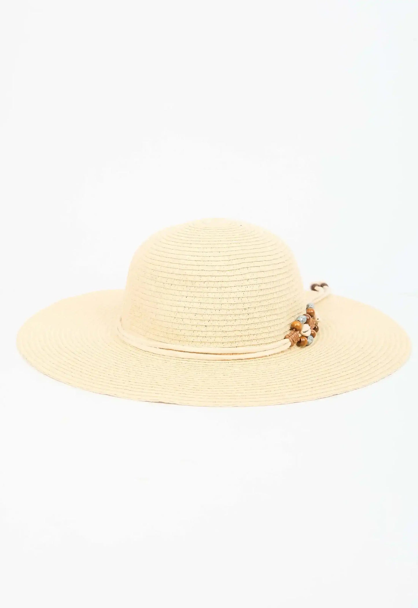 Handcrafted Beaded Straw Sun Hat