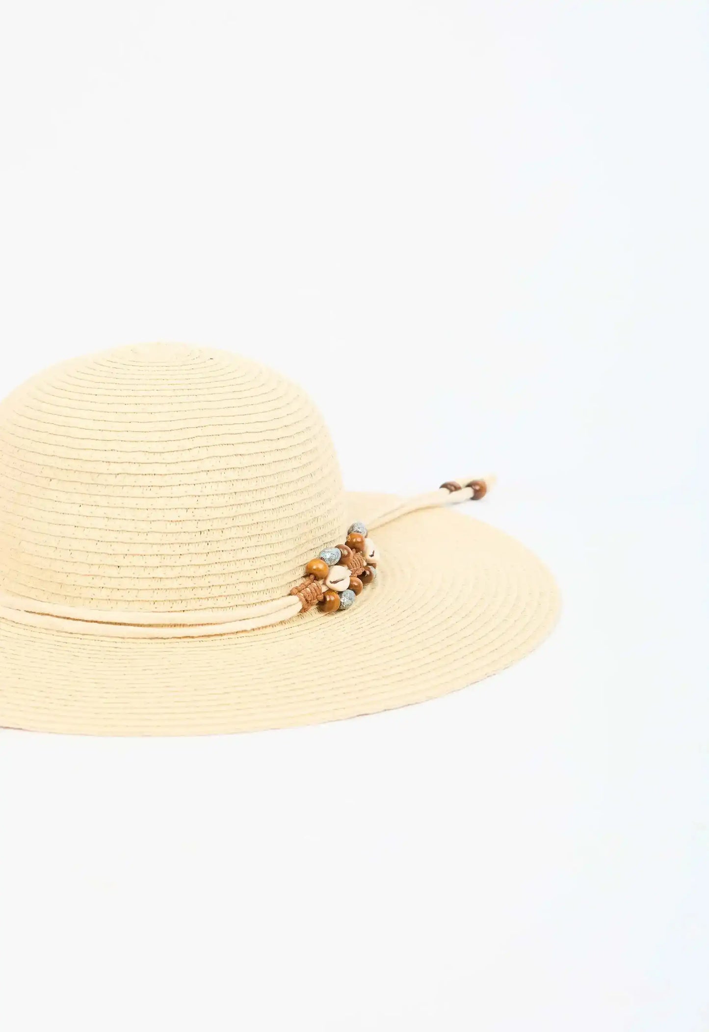 Handcrafted Beaded Straw Sun Hat