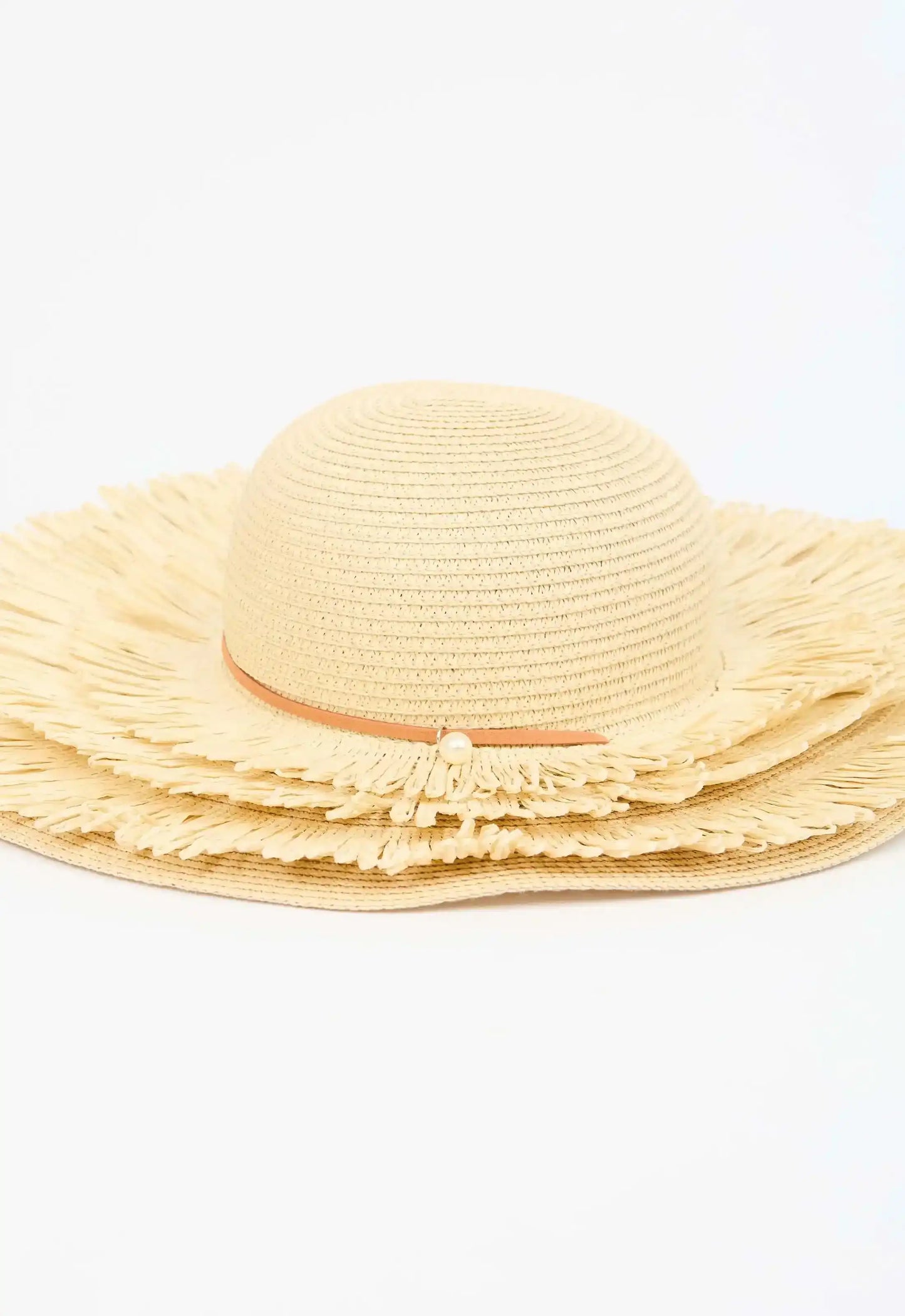 Fringed Edge Straw Sun Hat