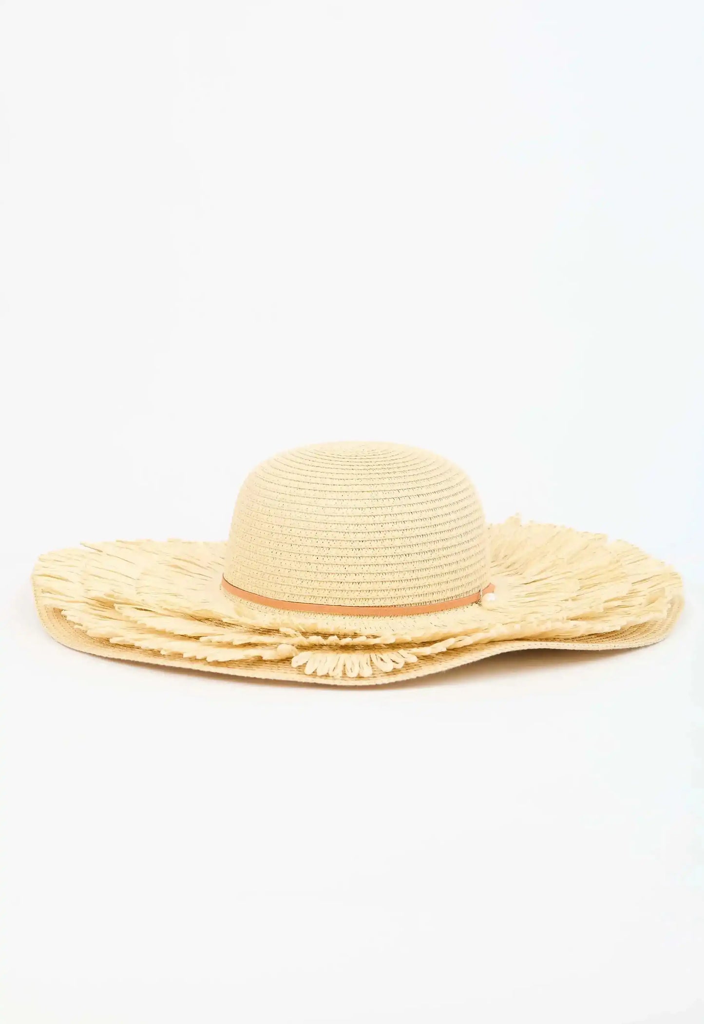 Fringed Edge Straw Sun Hat