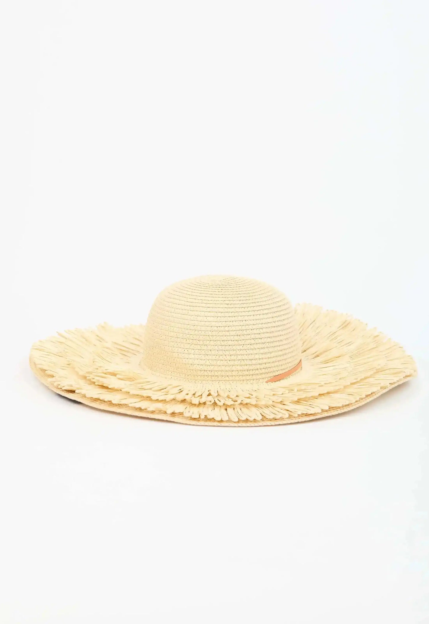 Fringed Edge Straw Sun Hat
