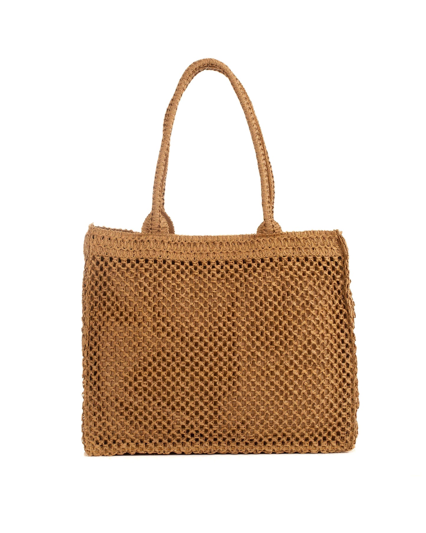 Embroidered "Here Comes The Sun"Crochet Beach Bag