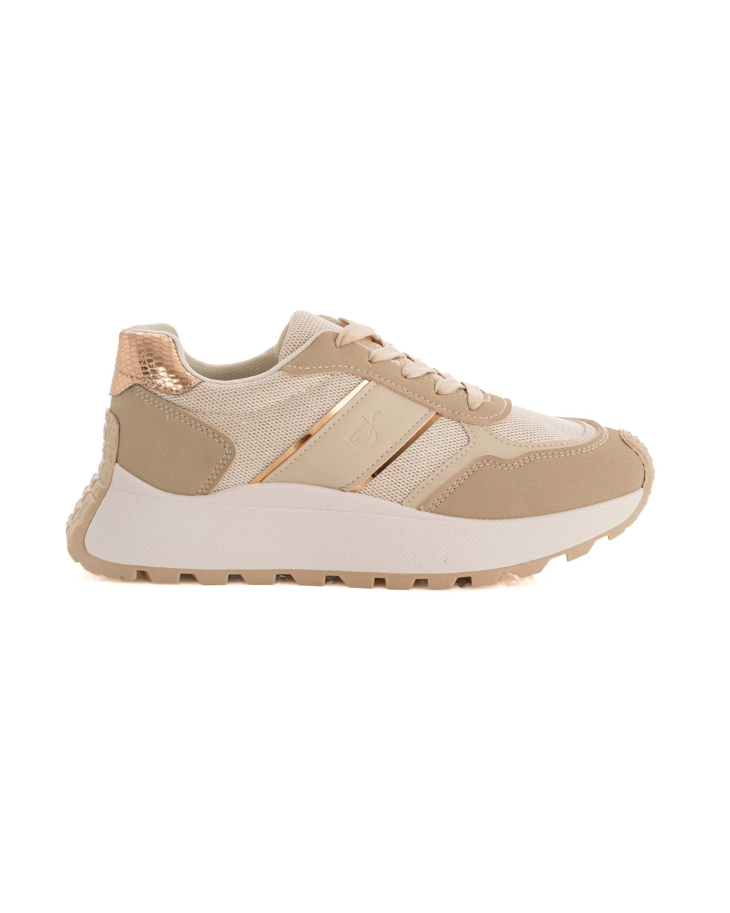Fabric PU Mix Chunky Sole Trainers