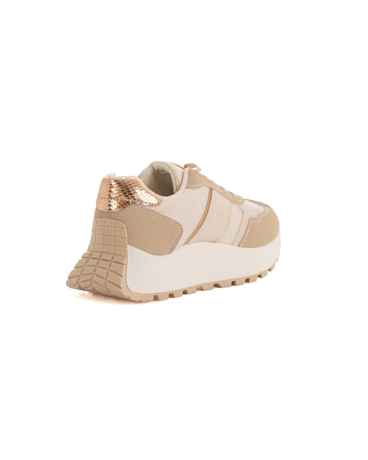 Fabric PU Mix Chunky Sole Trainers