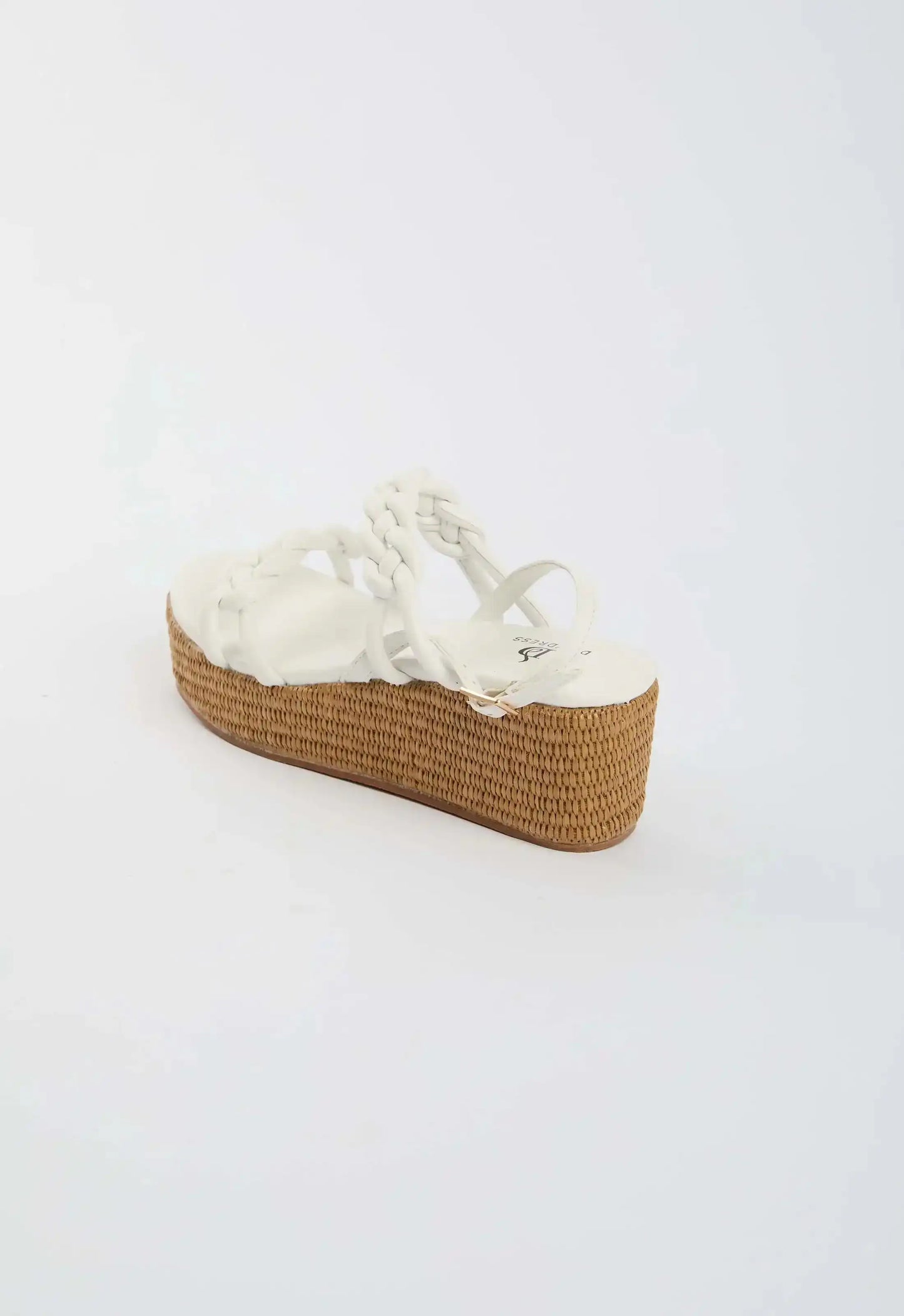 Braided Strap Platform Sandals