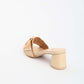 Woven Buckle Block Heel Mules