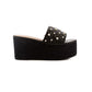Pearl Embellished Raffia Wedge Sandals