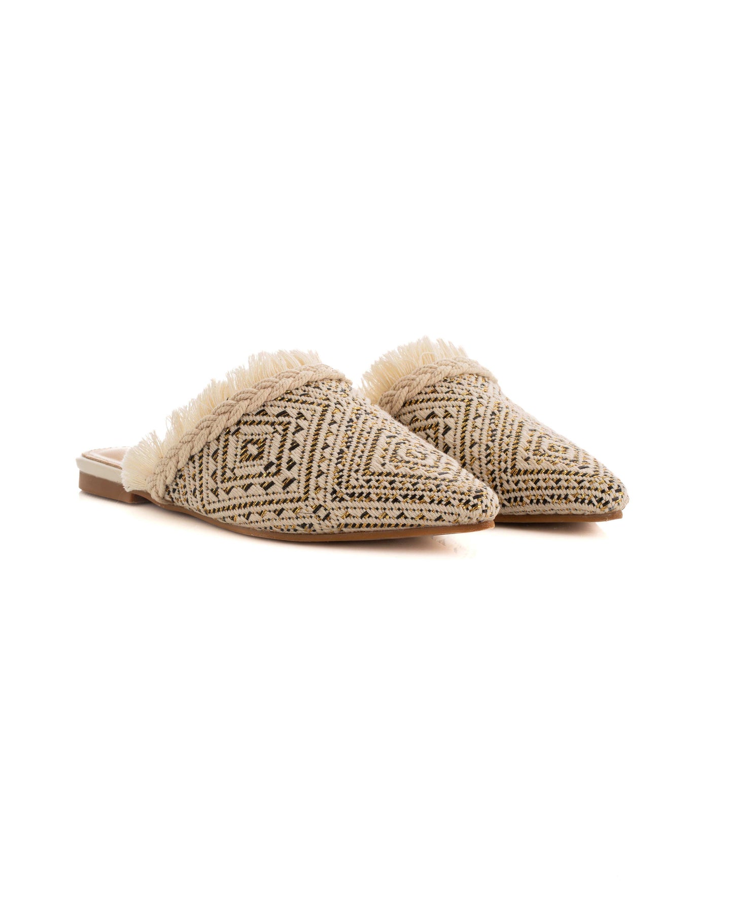 Embroidered Slip-On Mule Design