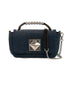 Silver Beads Handle Crossbody Bag
