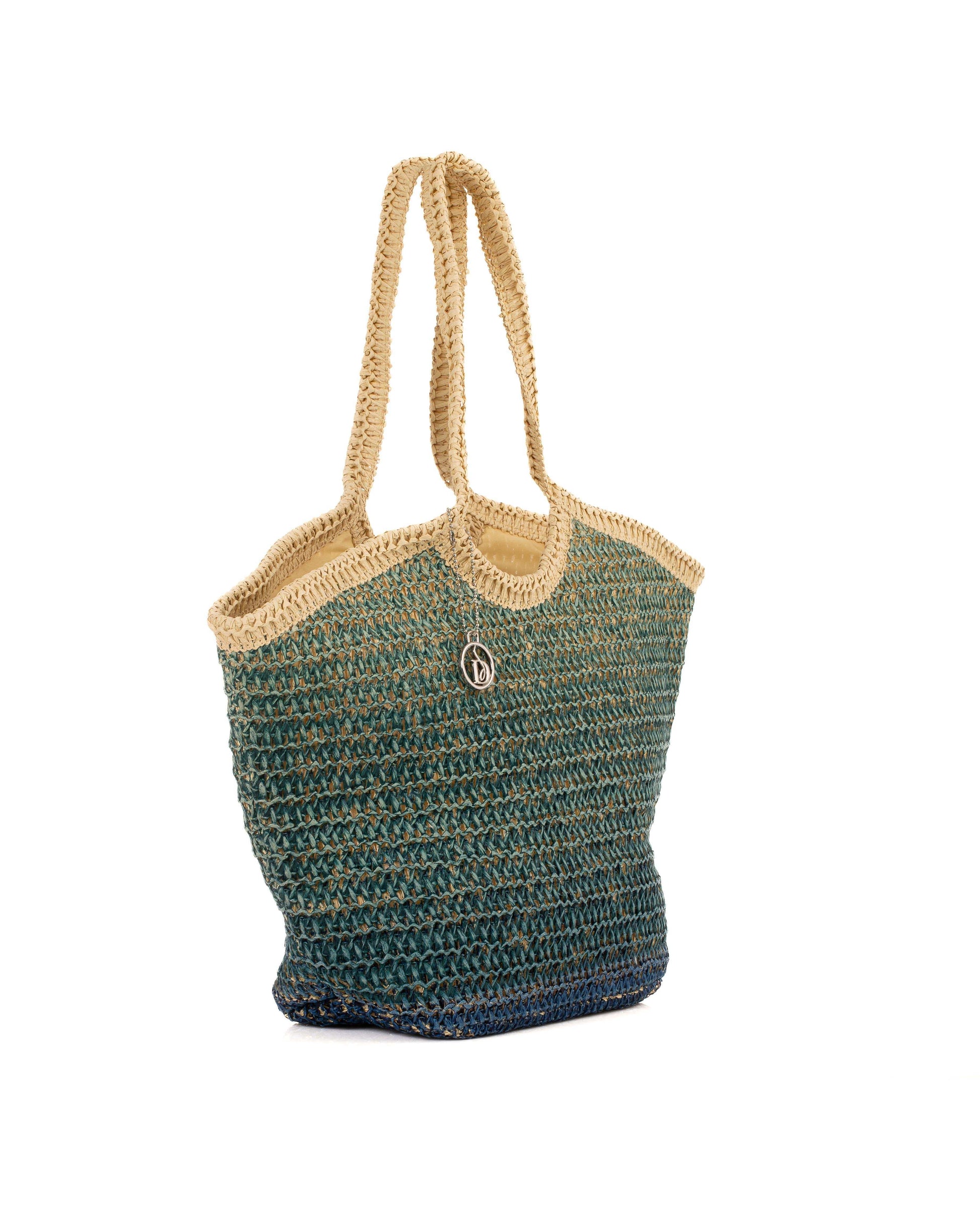 Colorful Woven Straw Tote Bag