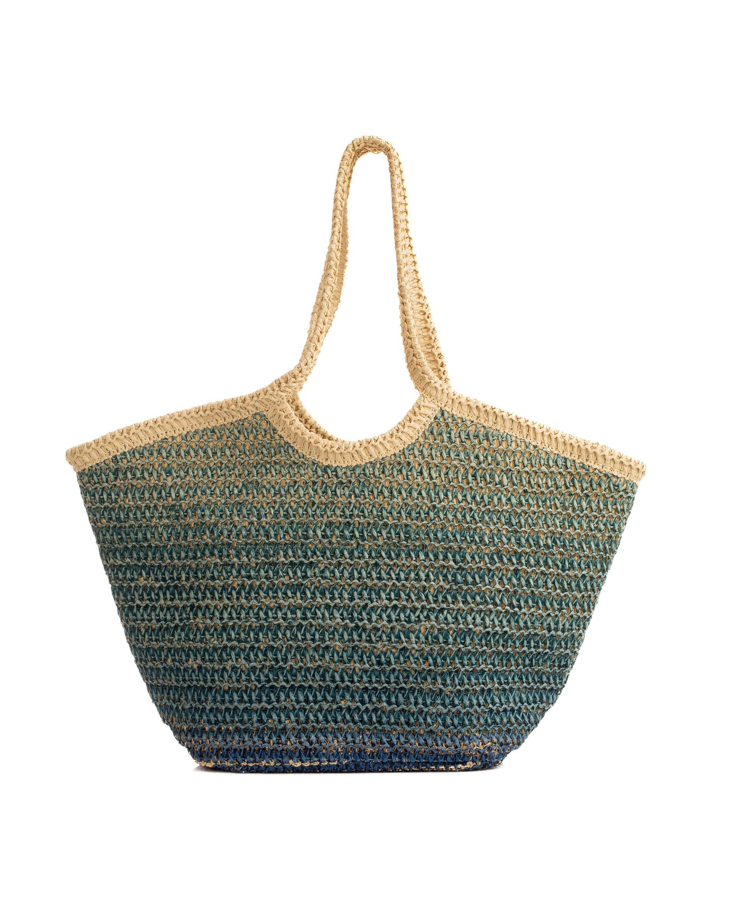 Colorful Woven Straw Tote Bag