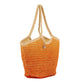 Colorful Woven Straw Tote Bag
