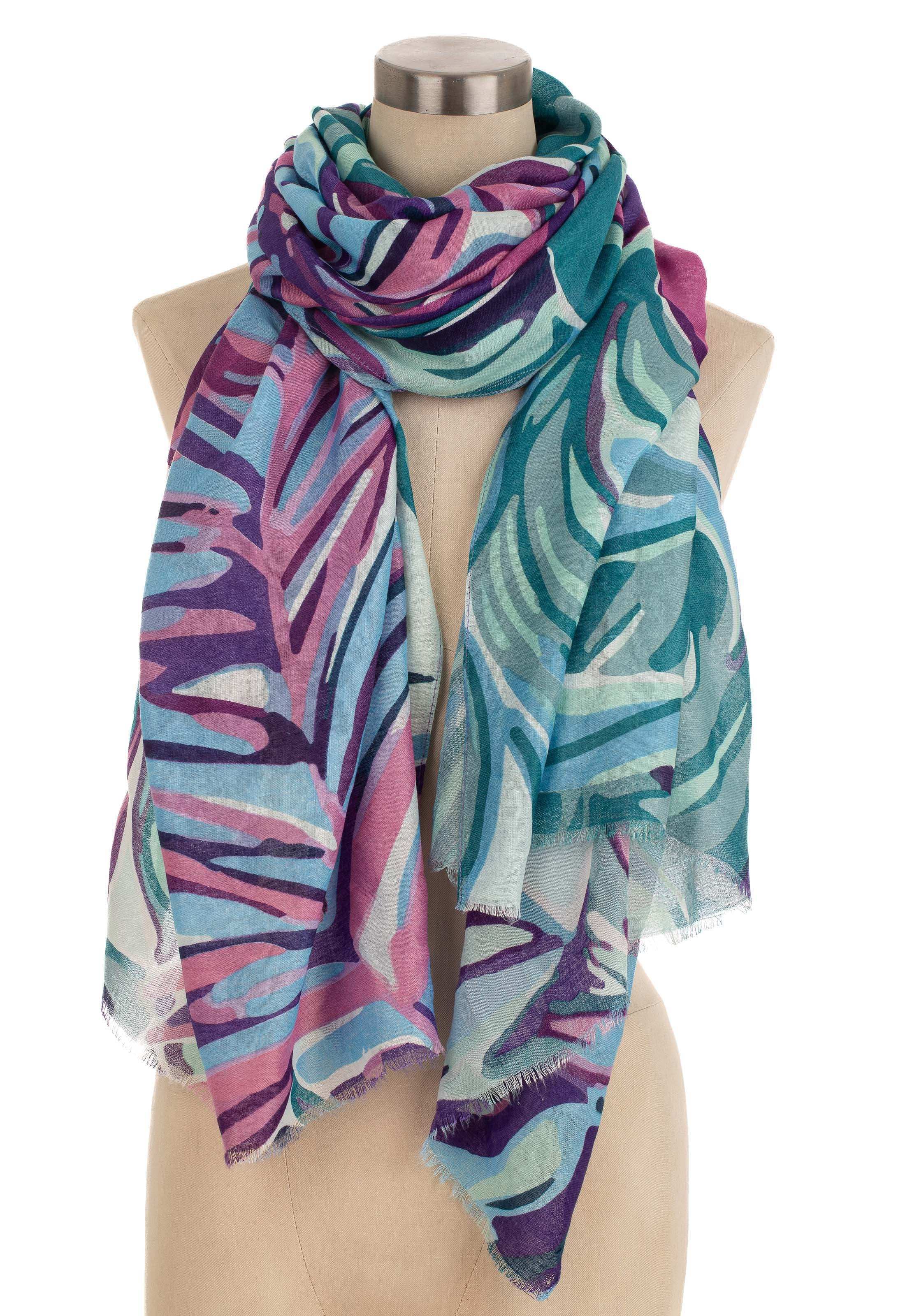 Tropical Themed Printed Scarf