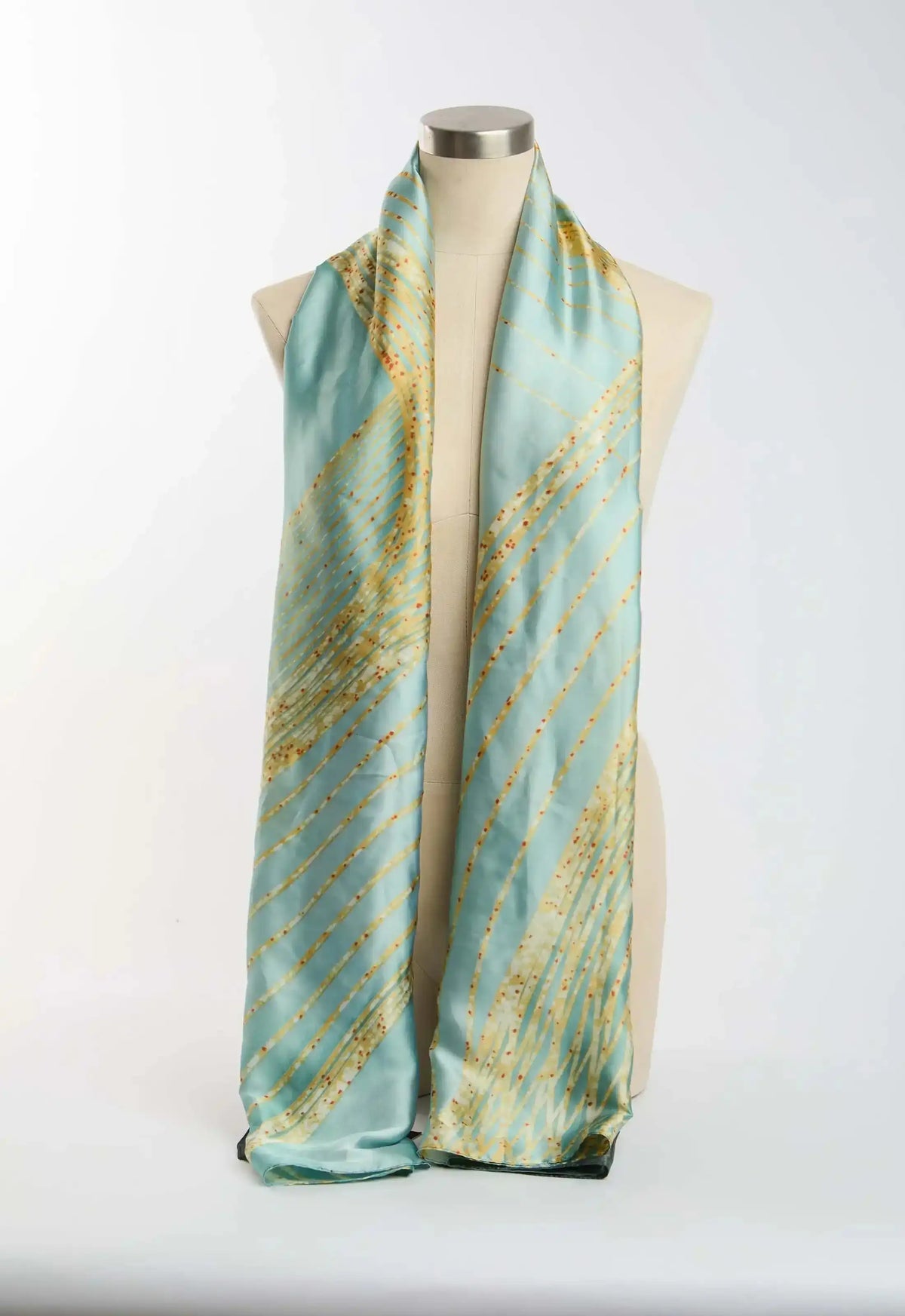 Patterned Satin Scarf with Elegant Finish