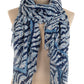 Animal Pattern Scarf with Metallic Accents