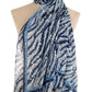 Animal Pattern Scarf with Metallic Accents