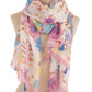 Floral Multicolor Tassel Detail Scarf