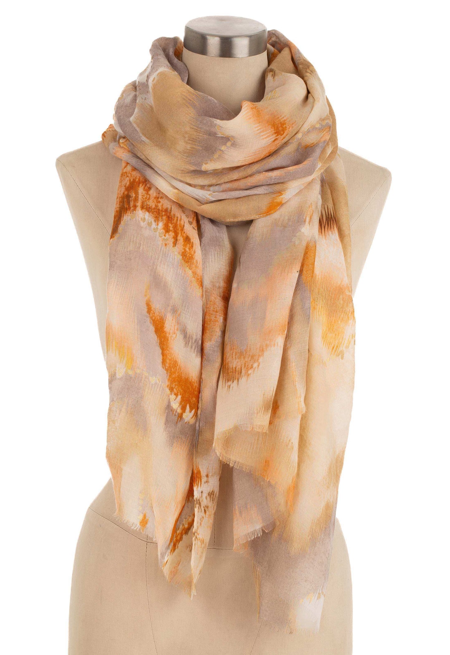 Abstract Warm Tone Pattern Scarf