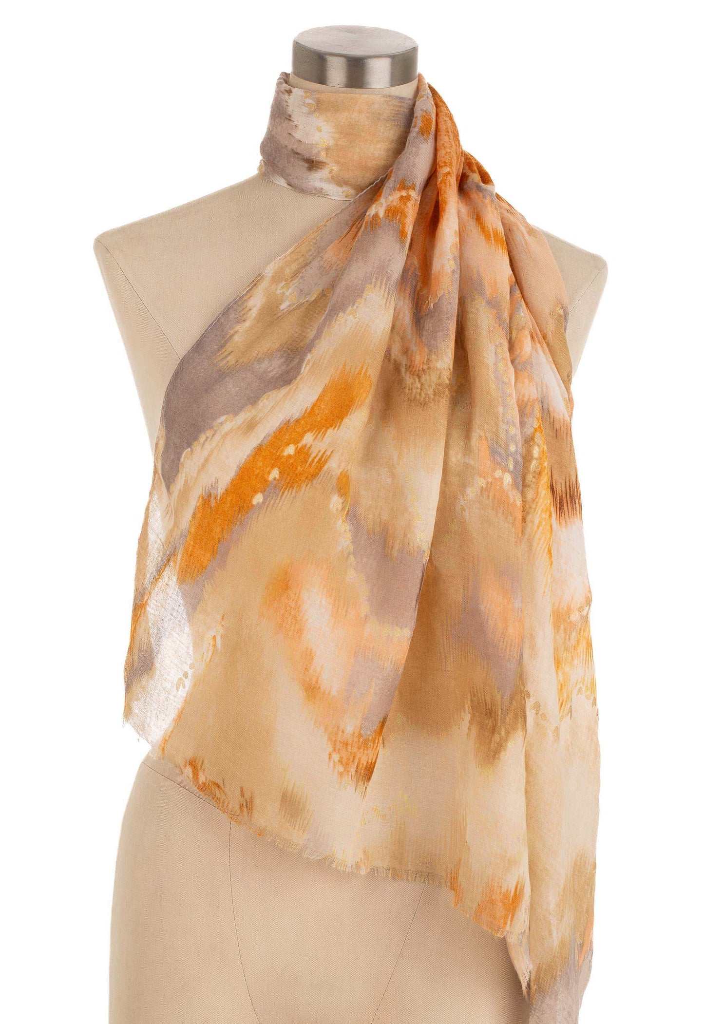 Abstract Warm Tone Pattern Scarf