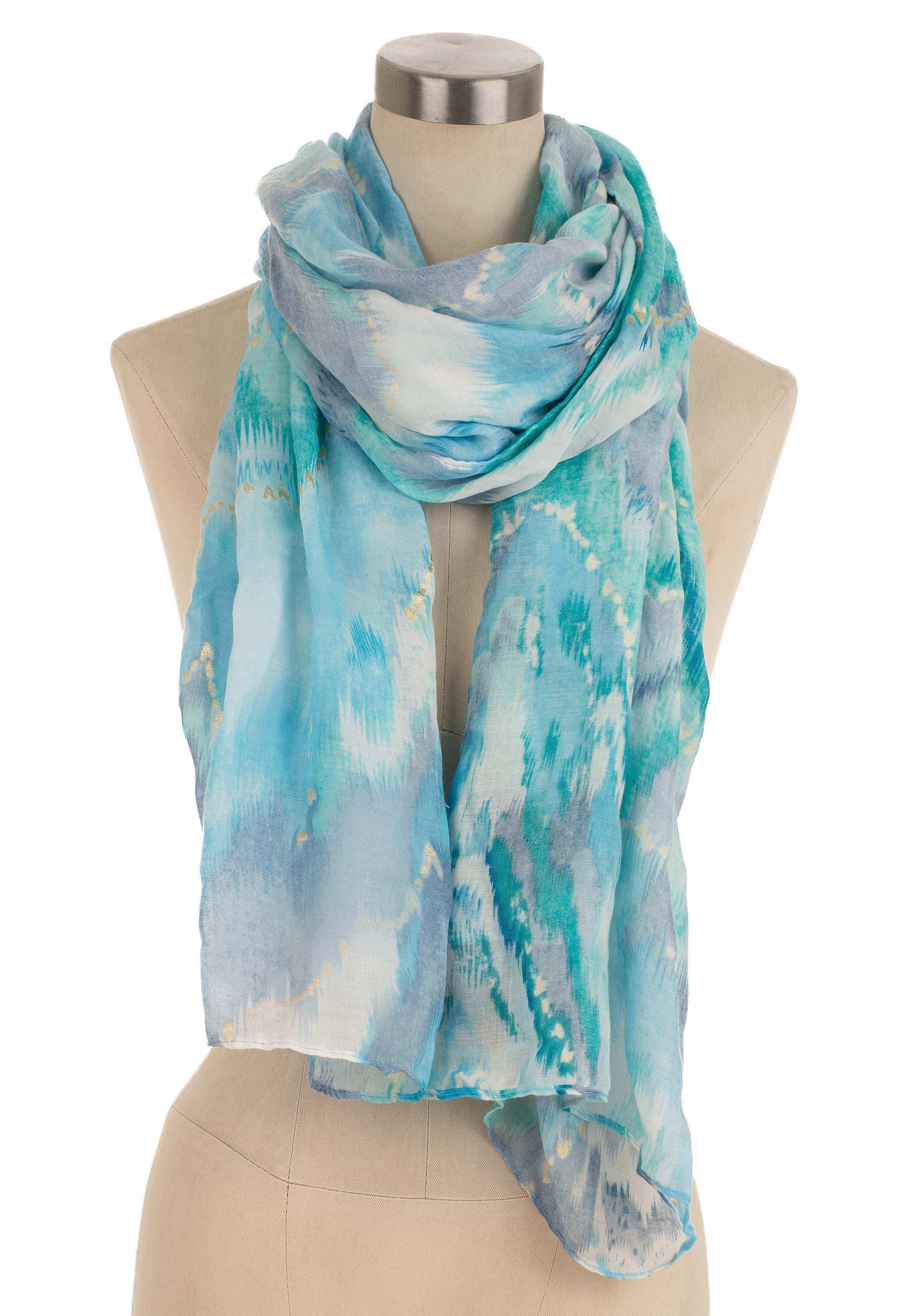 وشاح تفاصيل شرابات متعدد الألوان بالزهور