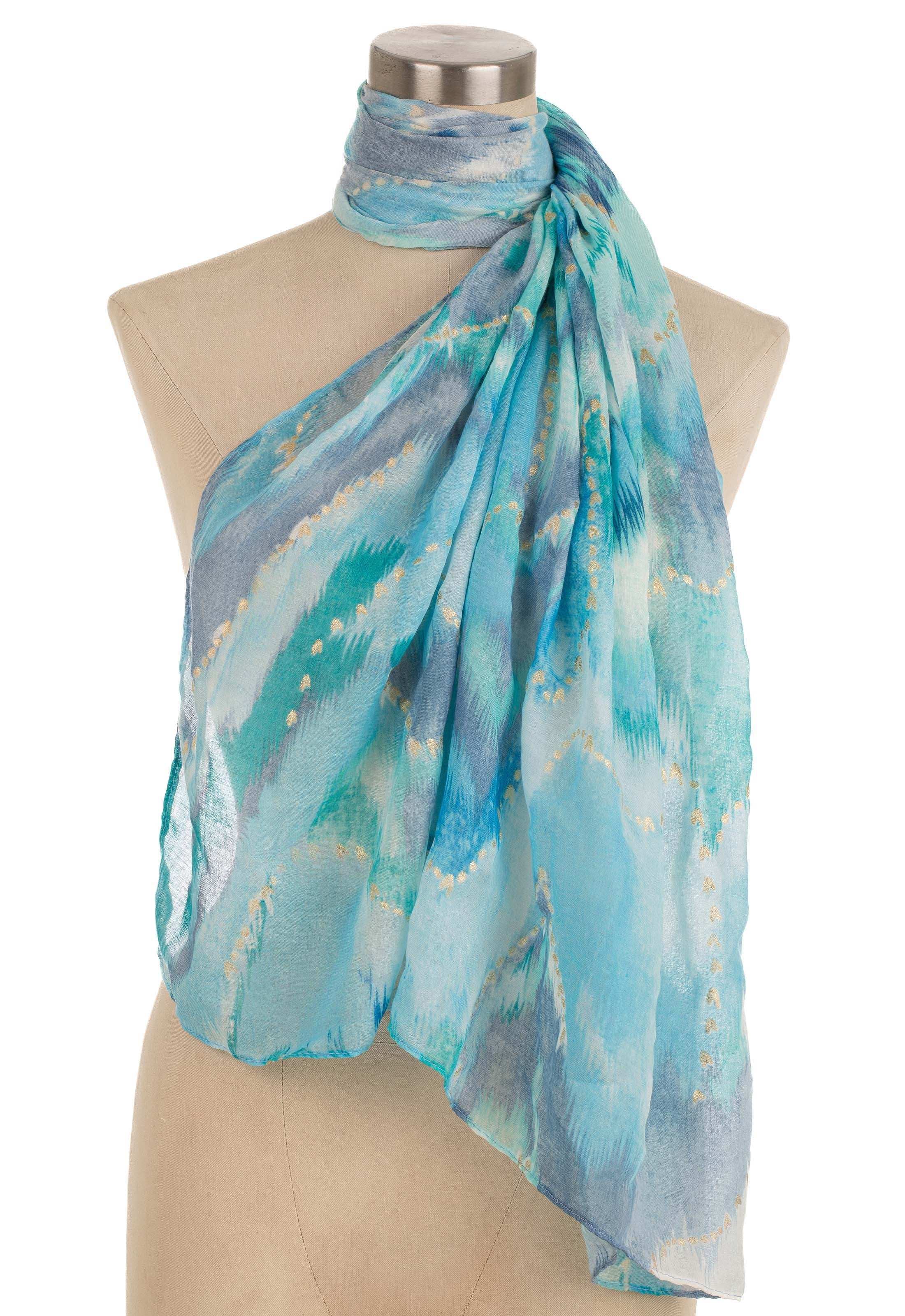 وشاح تفاصيل شرابات متعدد الألوان بالزهور