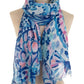 Watercolor Abstract Printed Blue Scarf