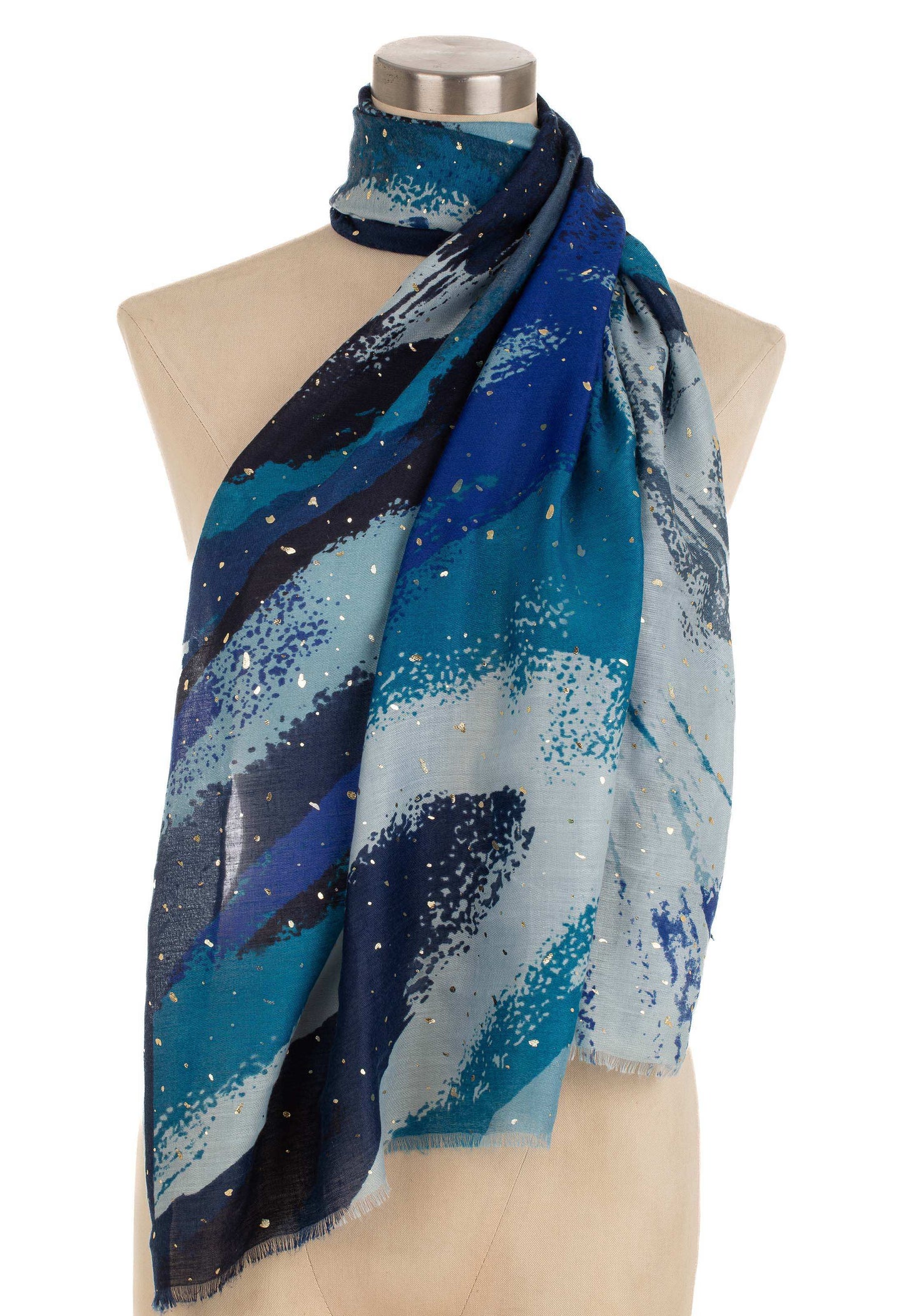 Scarf with Golden Dotted Design