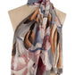 Floral Abstract Scarf in Natural Tones