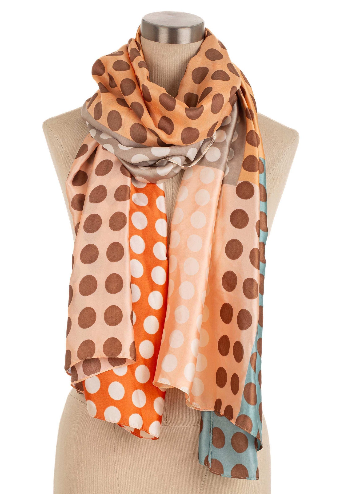 Color Block Polka Dot Scarf Design