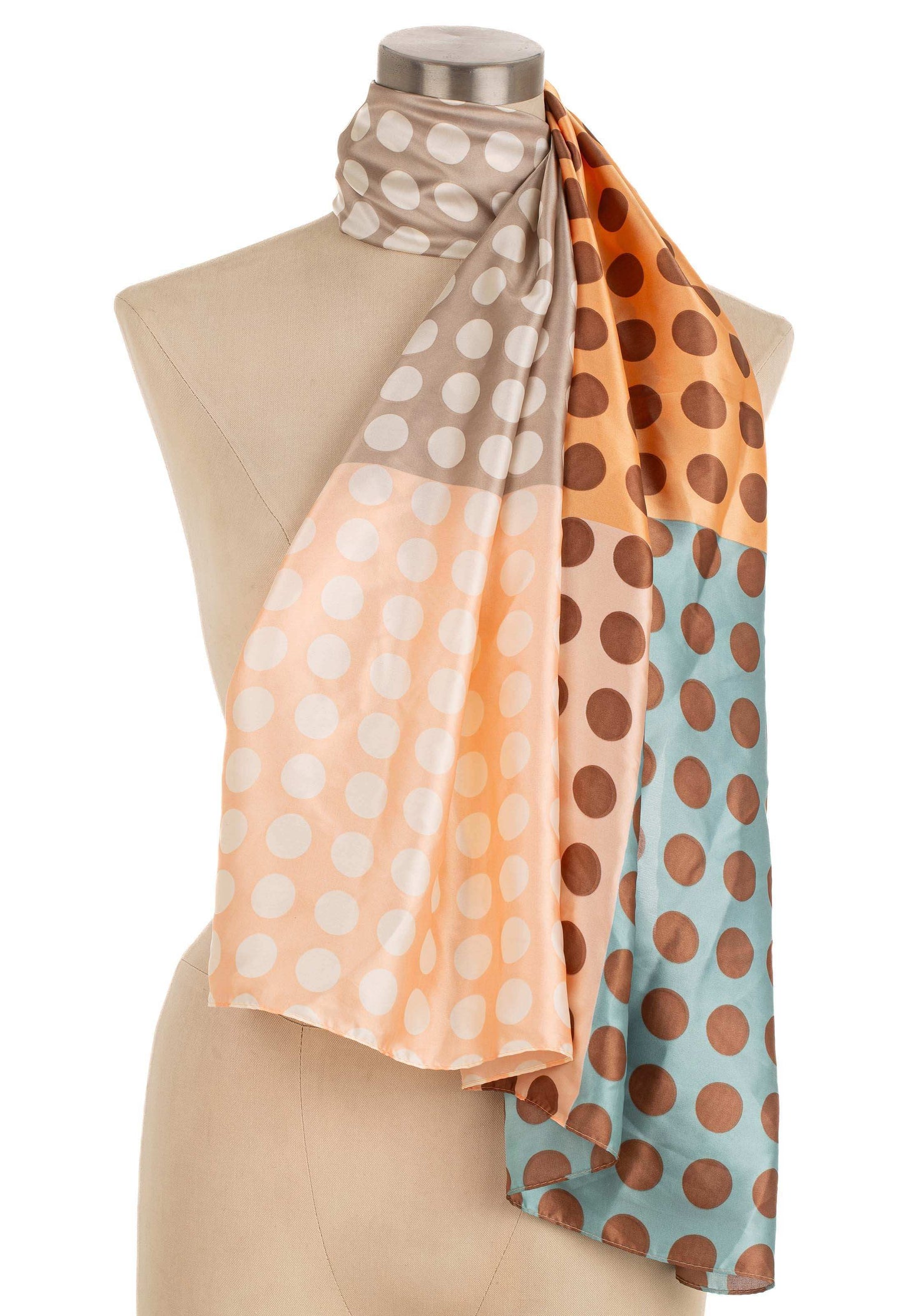 Color Block Polka Dot Scarf Design