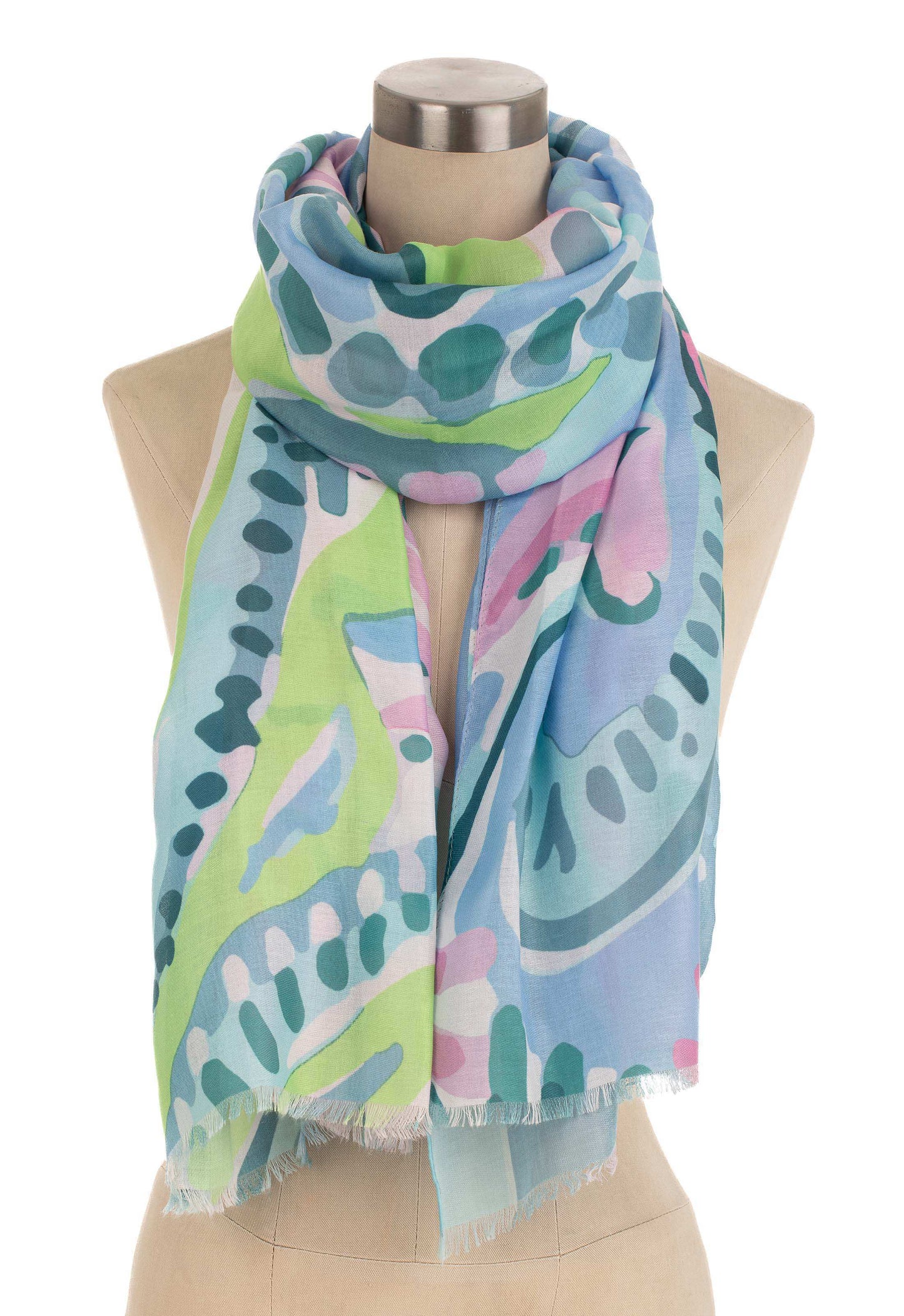 Soft Pastel Abstract Scarf
