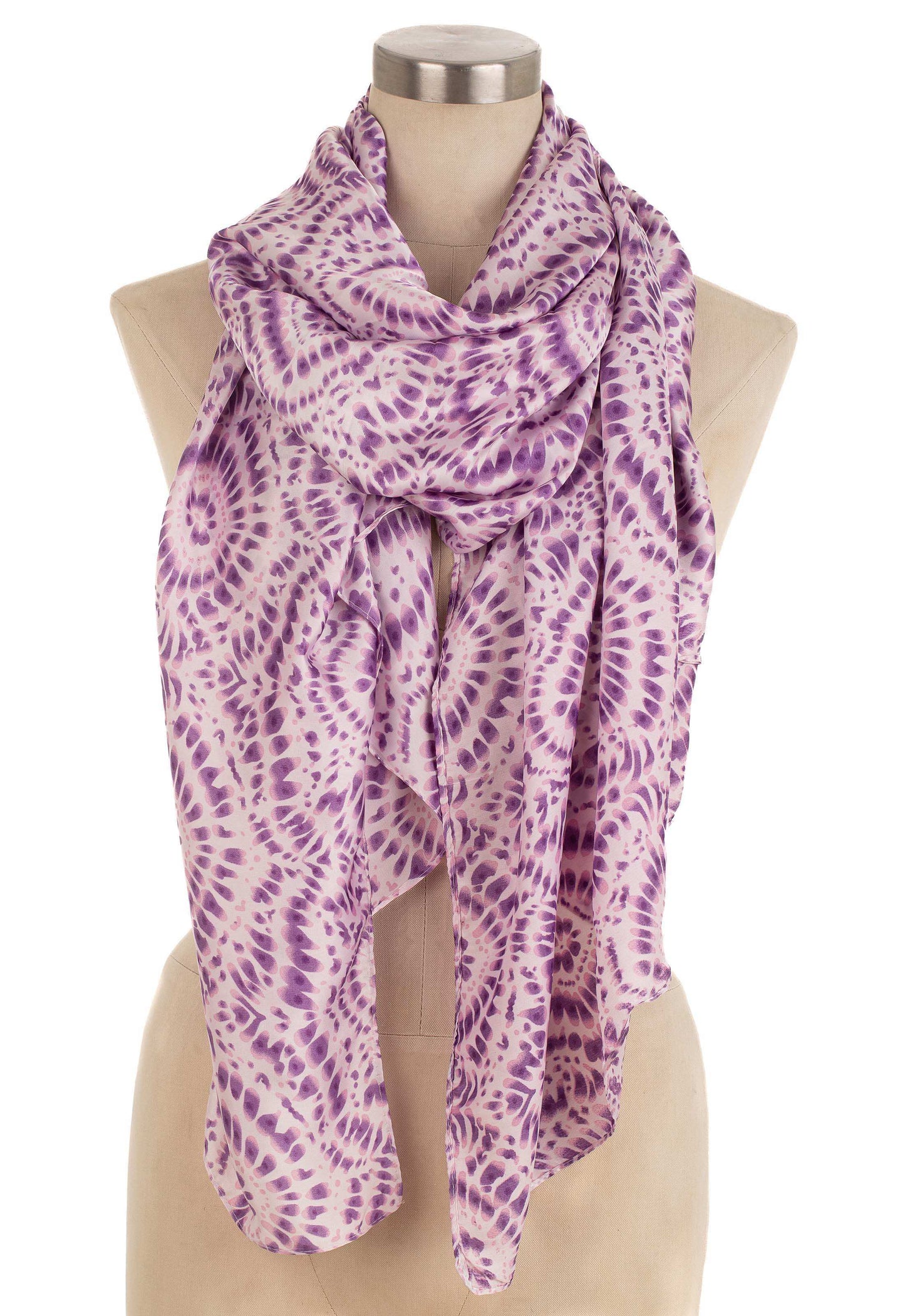 Elegant Spiral Pattern Scarf with Subtle Tones