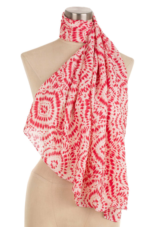 Patterned Casual Scarf with Bold Accents