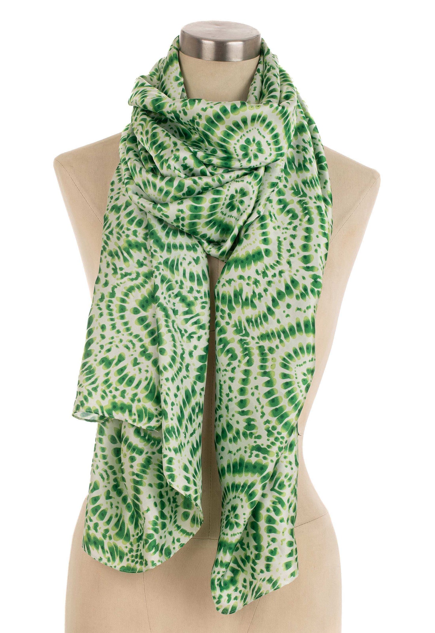 Chic Spiral Pattern Scarf with Natural Shades