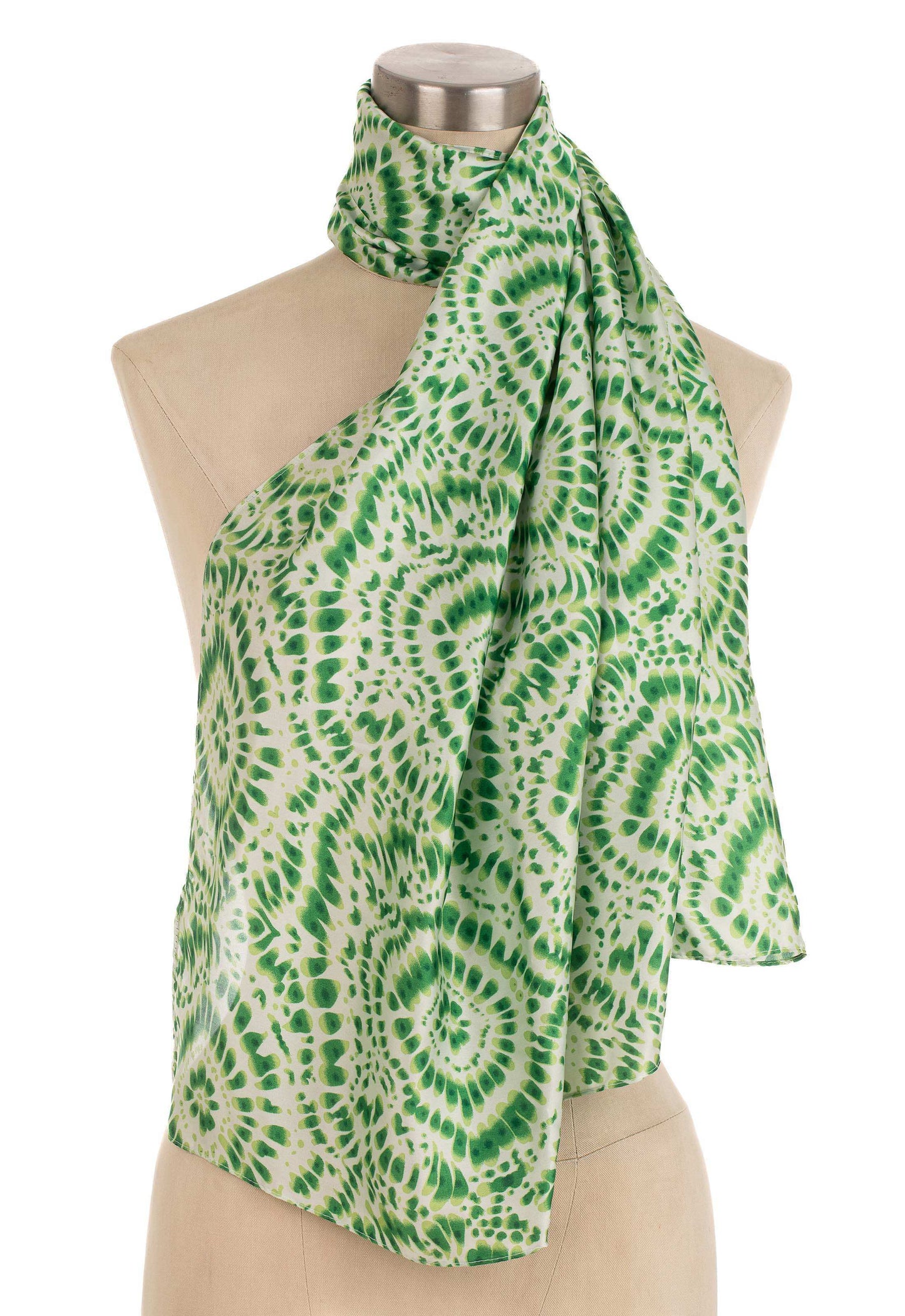 Chic Spiral Pattern Scarf with Natural Shades